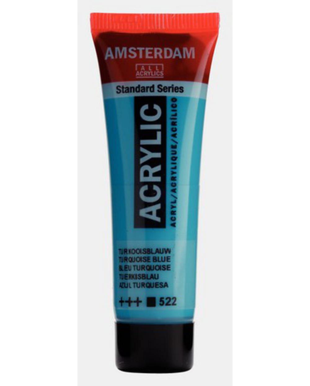 Amsterdam, Acrylic, Art & School, Paint, 20ml, 974510, Turquoise Blue